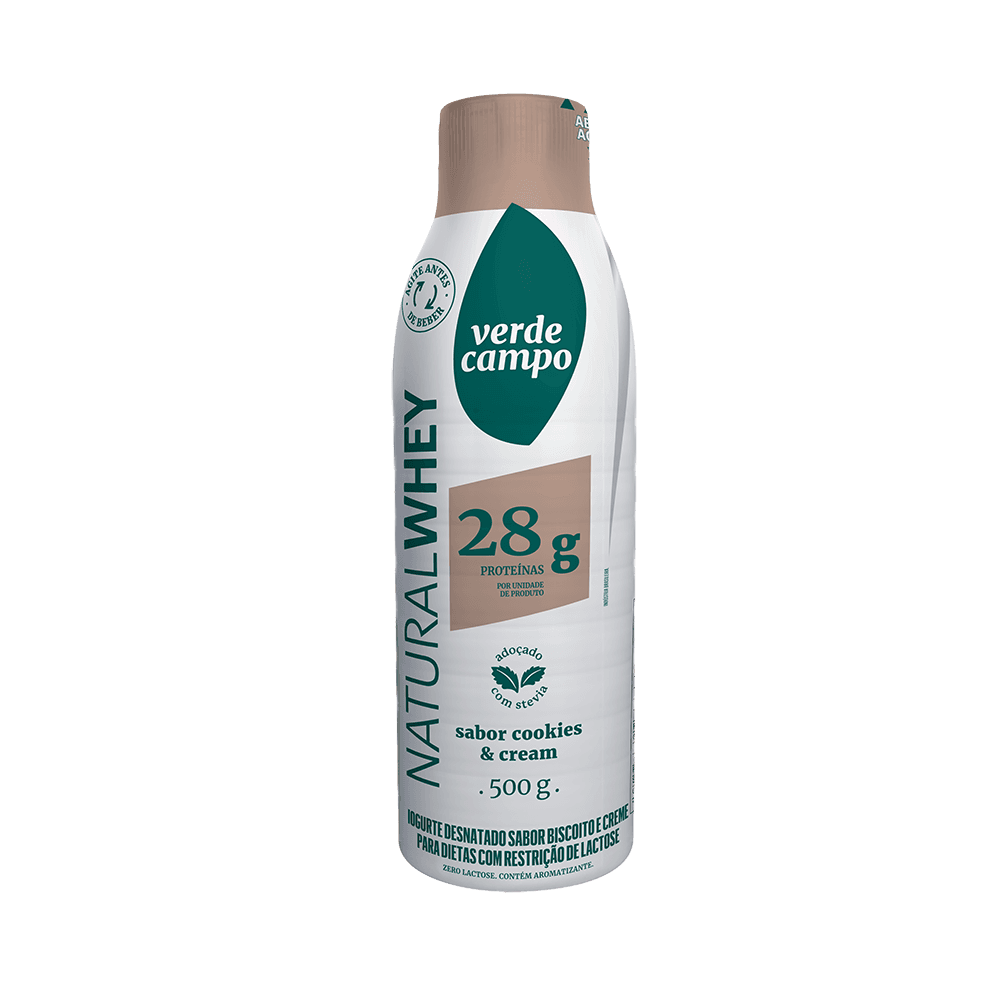 Iogurte Natural Whey Cookies & Cream 28g de Proteína Verde Campo