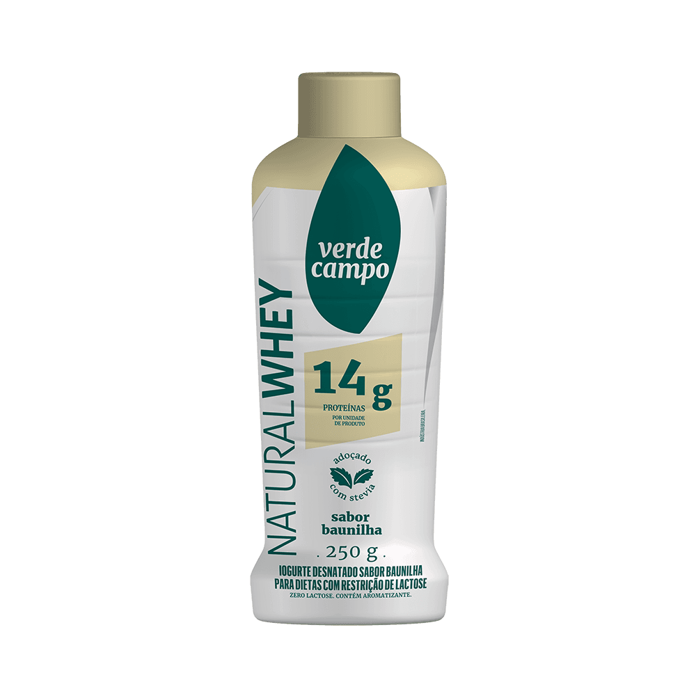 Iogurte Natural Whey Baunilha 14g de Proteína Verde Campo